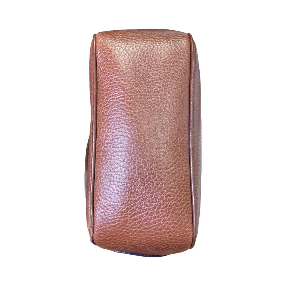 Celine Vintage Caramel Leather Round Crossbody Bag Red Interior Italy M13 - Picture 11 of 14